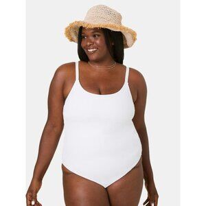 Andie Swim NWT Amalfi Ribbed Classic One Piece in White size XXXL